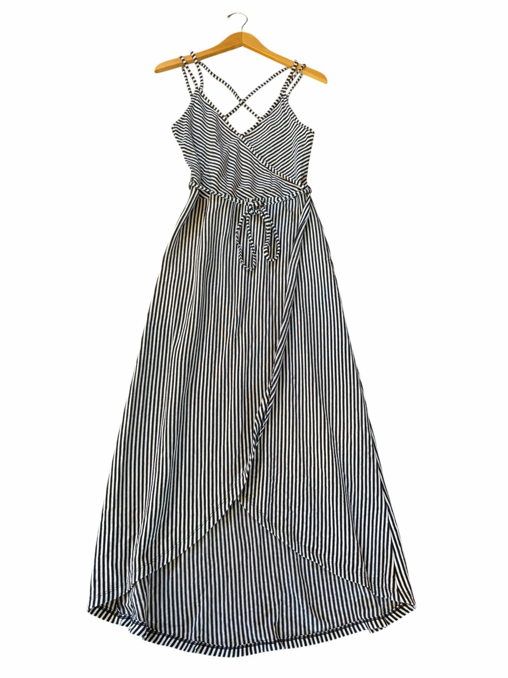 Z Supply Striped Capri Wrap Dress Navy White Stripe - Picture 4 of 9